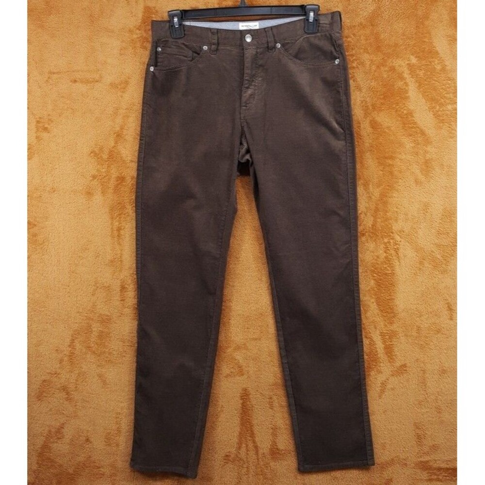 PETER MILLAR Jeans Mens Size 33 Brown Corduroy Superior Soft Five Pocket $175